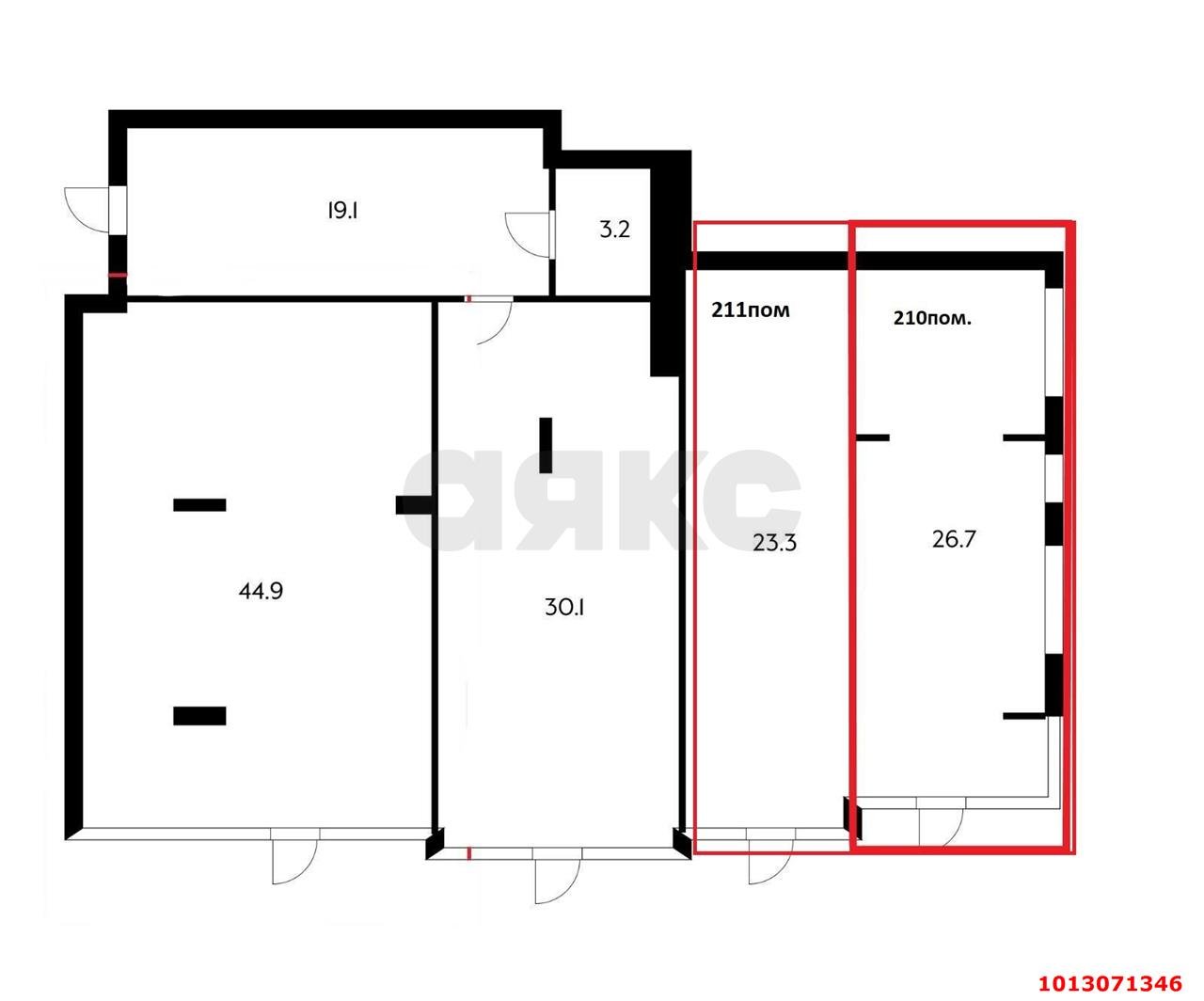 Фото №5: Коммерция 26 м² - Анапа, жилой комплекс Рождественский, мкр. жилой комплекс Рождественский, ул. Рождественская, 42