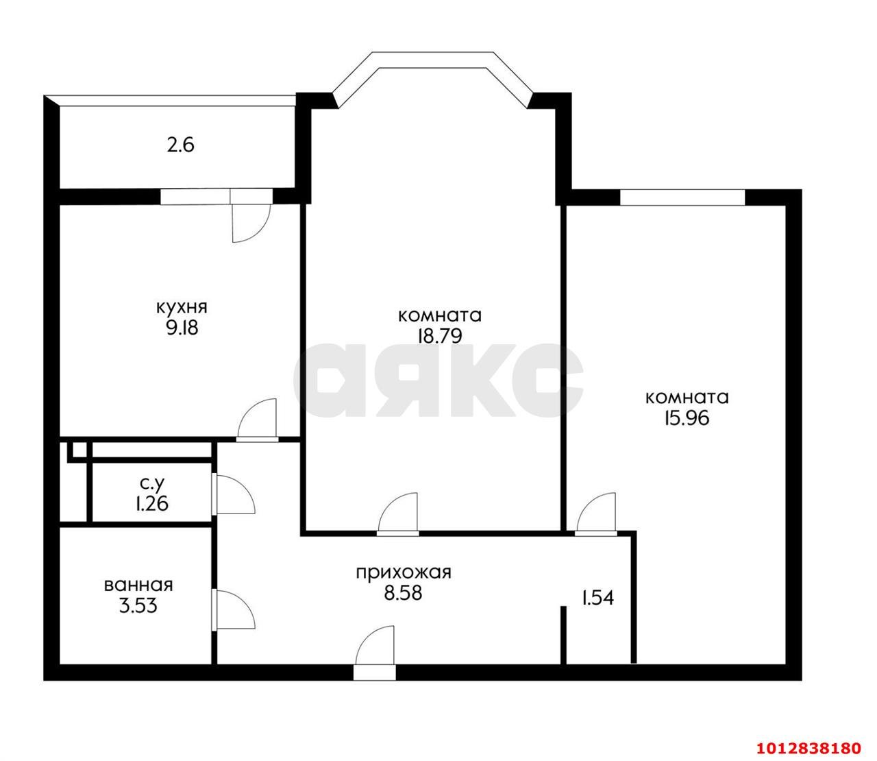 Фото №11: 2-комнатная квартира 52 м² - Анапа, жилой комплекс Аванта, мкр. жилой комплекс Аванта, ул. Крылова, 13к3