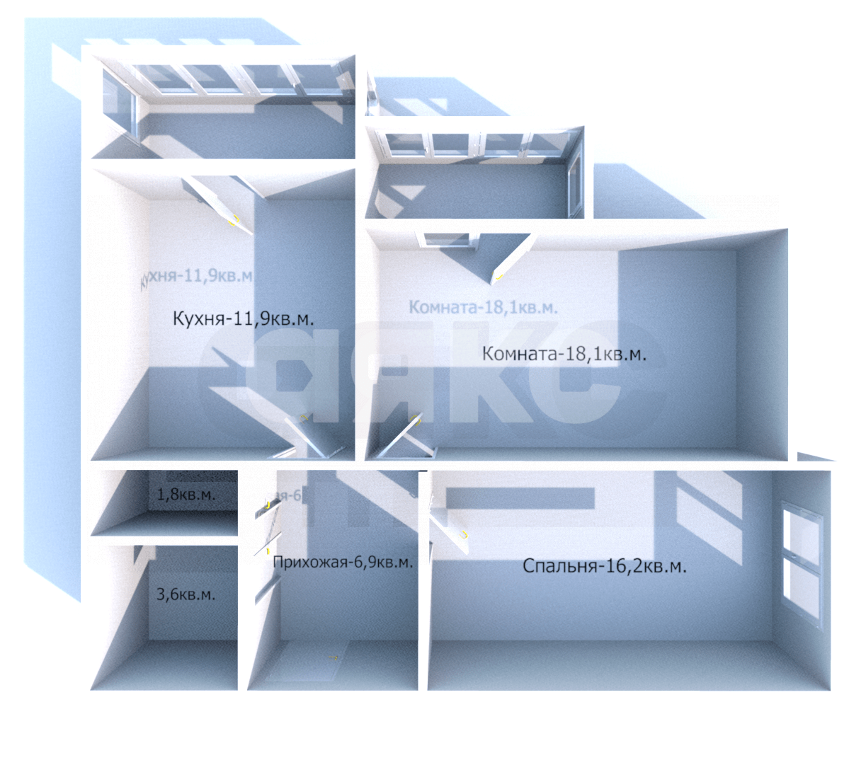 Фото №20: 2-комнатная квартира 64 м² - Анапа, жилой комплекс Бельведер, мкр. жилой комплекс Бельведер, ул. Таманская, 121к8
