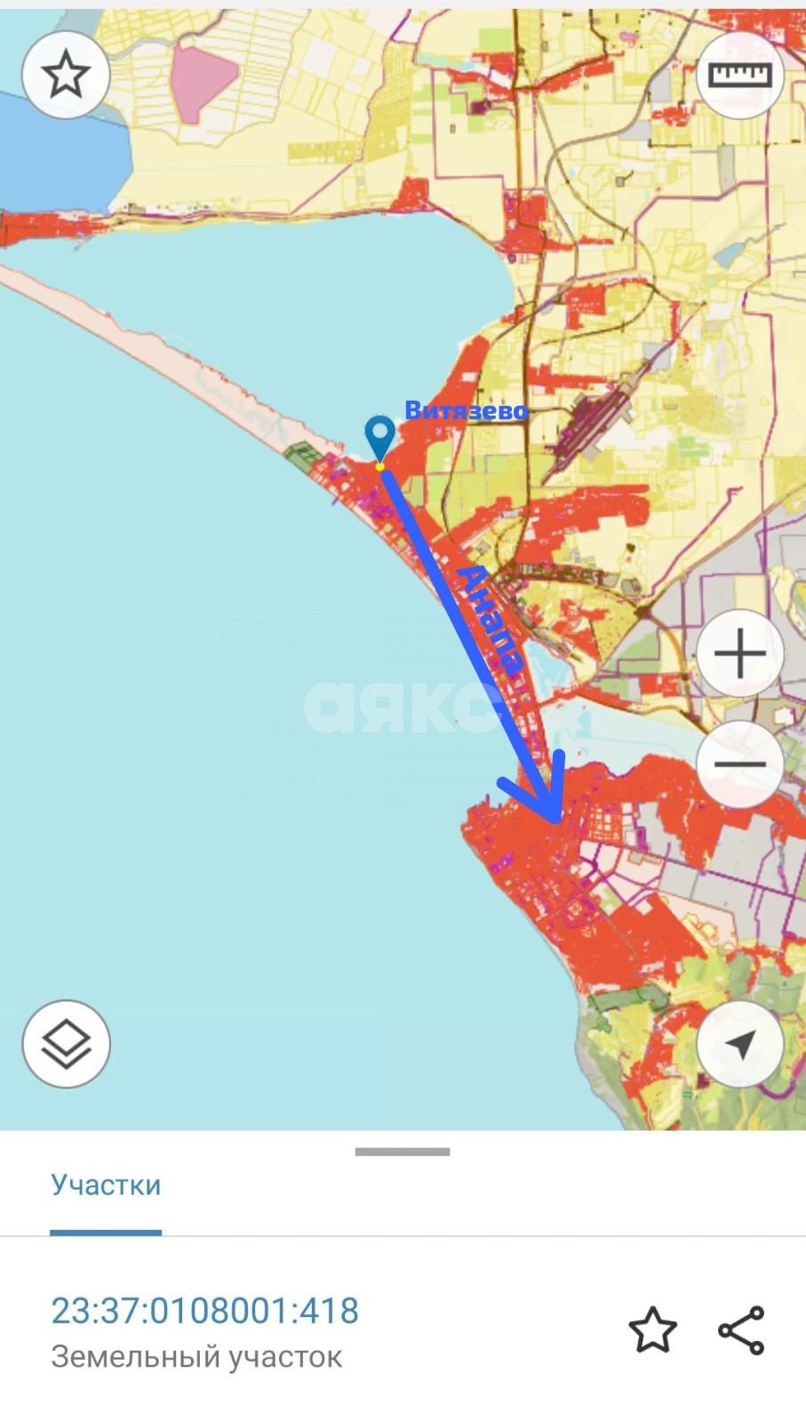 Фото №7: Земельный участок под ИЖС 9.18 сот. - Витязево, ул. Восточная