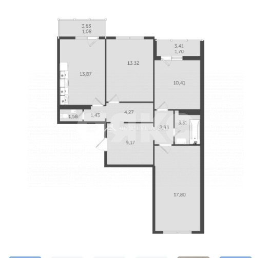 Фото №9: 3-комнатная квартира 90 м² - Анапа, ЖК Горгиппия Морская, Горгиппия, жилой комплекс Горгиппия Морская, Горгиппия, мкр. жилой комплекс Горгиппия Морская, ул. Ленина, 231
