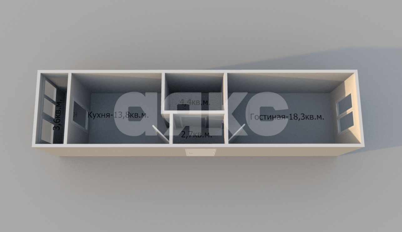Фото №18: 1-комнатная квартира 43 м² - Анапа, жилой комплекс Бельведер, мкр. жилой комплекс Бельведер, ул. Таманская, 121к12