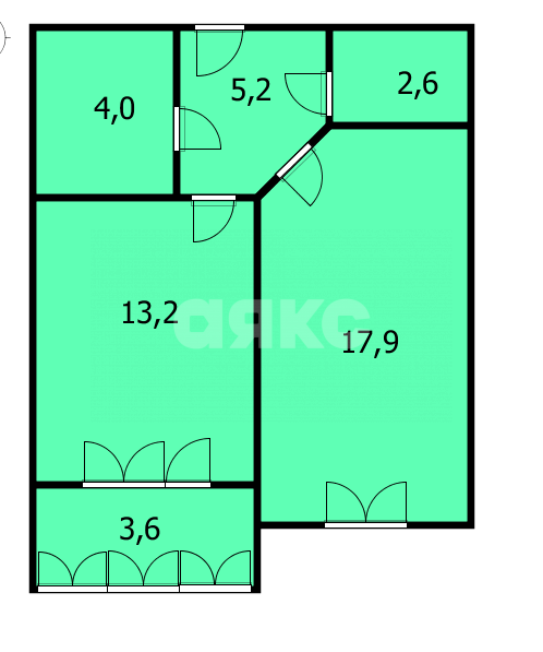 Фото №8: 1-комнатная квартира 44 м² - Анапа, ЖК Бельведер, жилой комплекс Бельведер, мкр. жилой комплекс Бельведер, ул. Таманская, 121к17