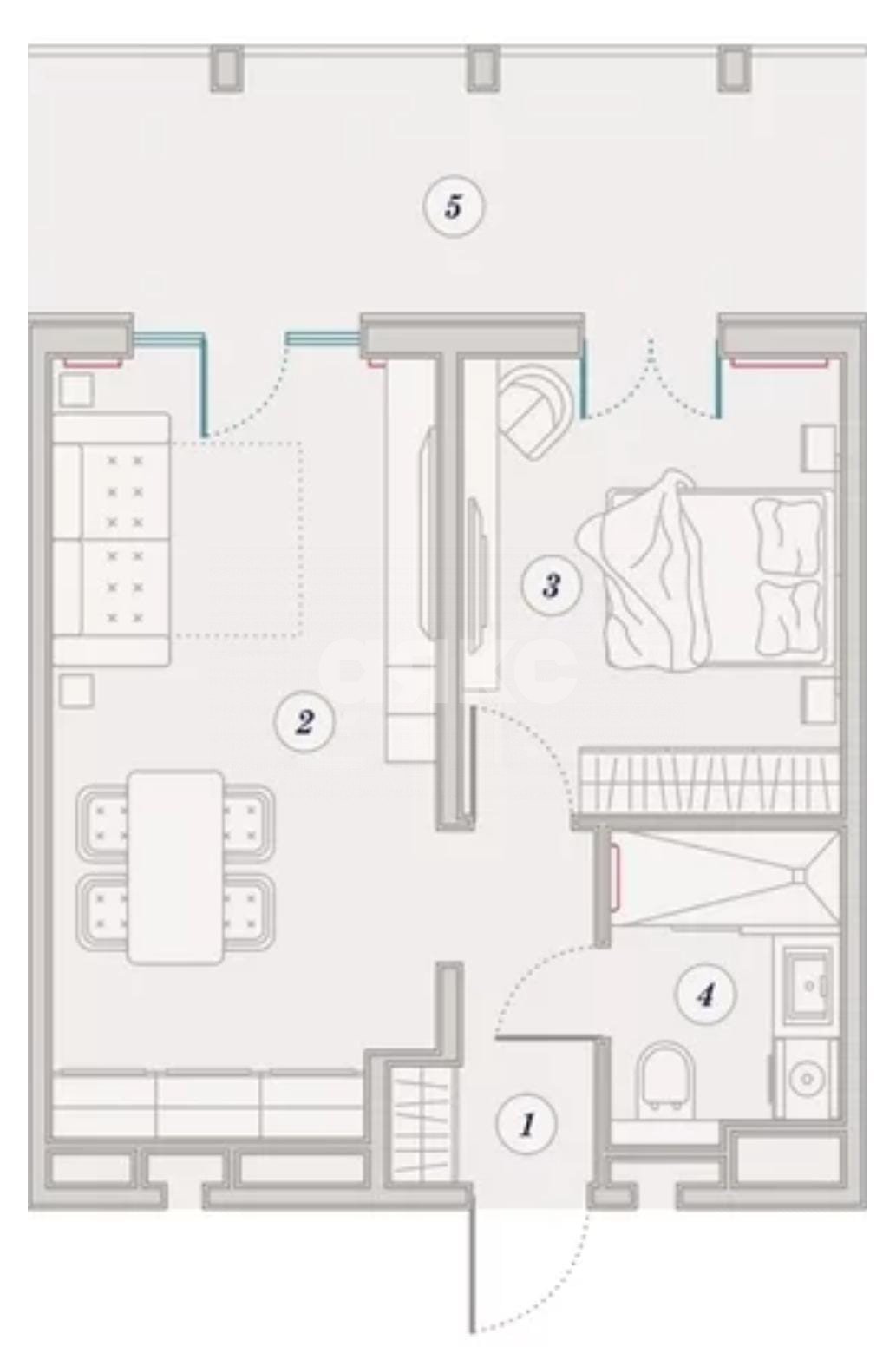 Фото №1: Апартаменты 51 м² - Анапа