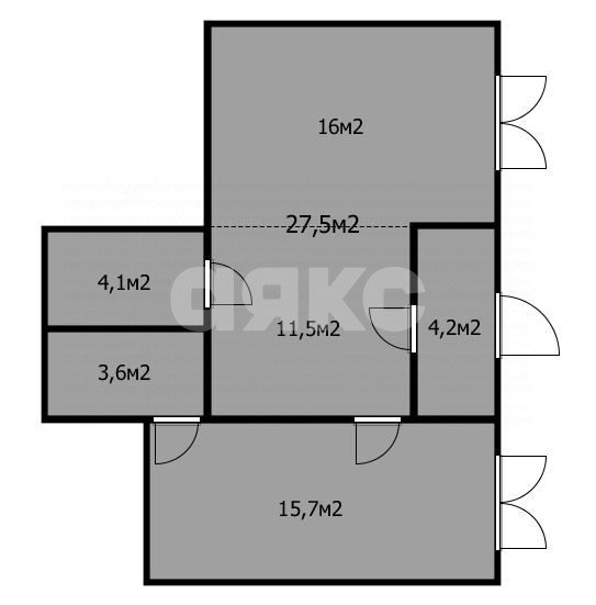 Фото №18: 1-комнатная квартира 55 м² - Сукко, Парковый, жилой комплекс Холидей Хаус, мкр. жилой комплекс Холидей Хаус, ул. Мирная, 11к1