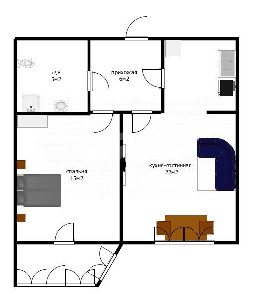 Фото №25: 1-комнатная квартира 52 м² - Анапа, жилой комплекс Консул, мкр. жилой комплекс Консул, ул. Шевченко, 3
