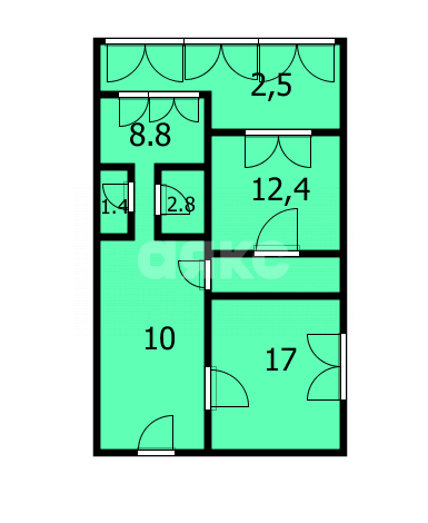 Фото №13: 2-комнатная квартира 55 м² - Анапа, мкр. 3А, ул. Ленина, 151