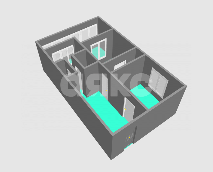 Фото №14: 2-комнатная квартира 55 м² - Анапа, мкр. 3А, ул. Ленина, 151