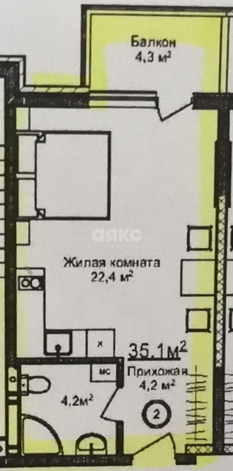 Фото №22: Студия 35 м² - Анапа, пр-кт Пионерский, 274Б