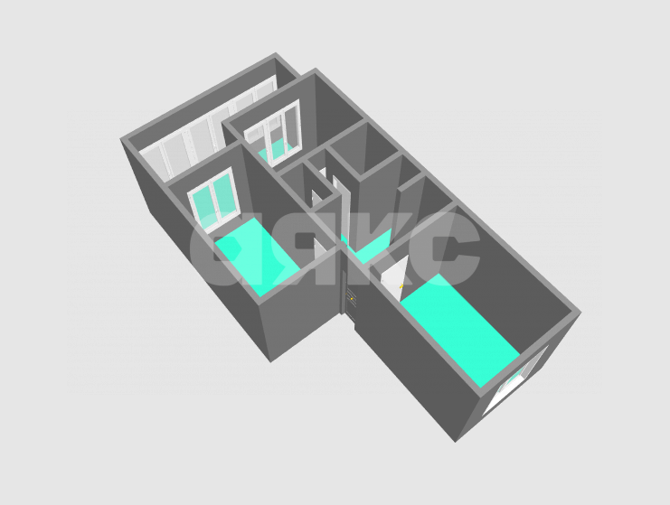 Фото №9: 2-комнатная квартира 55 м² - Анапа, ул. Шевченко, 251