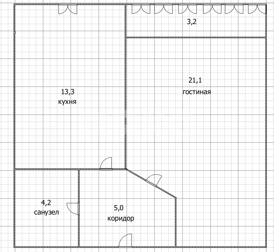 Фото №6: 1-комнатная квартира 46 м² - Анапа, ул. Объездная, 9