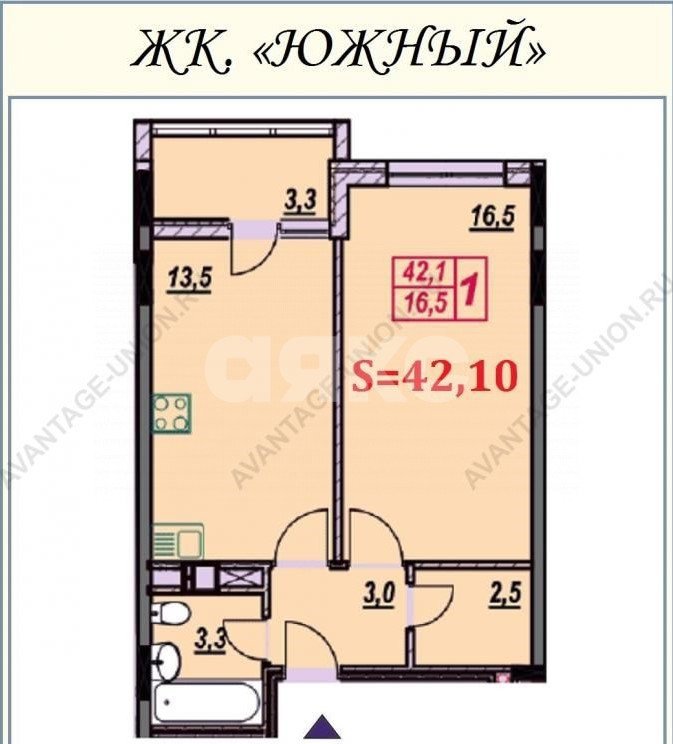 Фото №22: 1-комнатная квартира 44 м² - Анапа, мкр. жилой комплекс Южный, ул. Ленина, 180Ак12