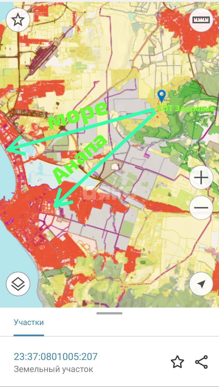 Фото №3: Участок садоводство 6.12 сот. - СНТ Здоровье, ул. Земляничная, 11