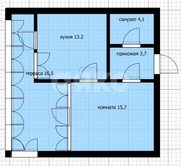 Фото №29: 1-комнатная квартира 53 м² - Анапа, ул. 40 лет Победы, 1Б