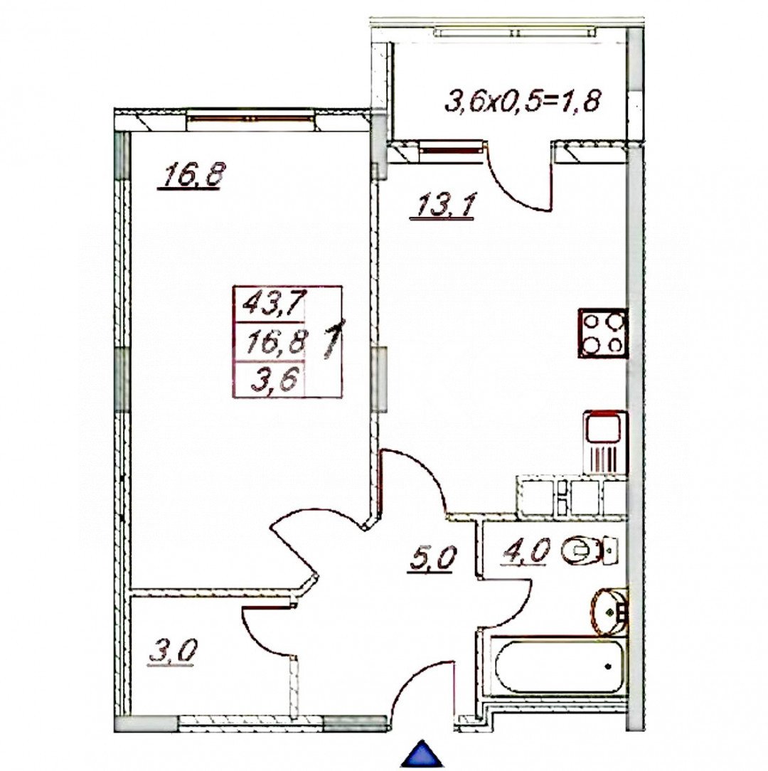 Фото №23: 1-комнатная квартира 47 м² - Анапа, мкр. ЖК Бельведер, ул. Таманская, 121к4