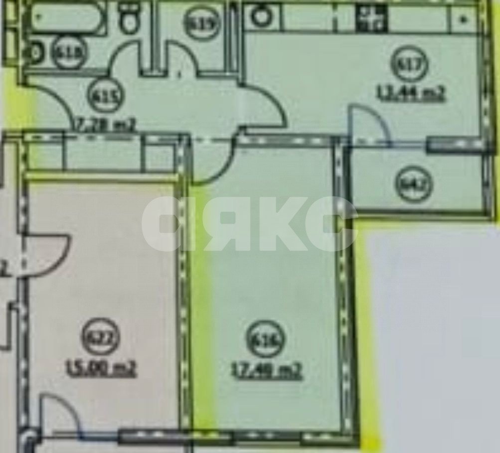 Фото №20: 1-комнатная квартира 43 м² - Анапа, жилой комплекс Парковый, мкр. Парковый, ул. Парковая, 79к1
