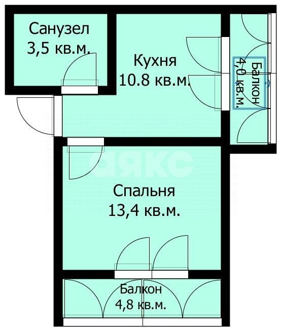Фото №15: 1-комнатная квартира 36 м² - Витязево, ул. Воина Шембелиди, 24