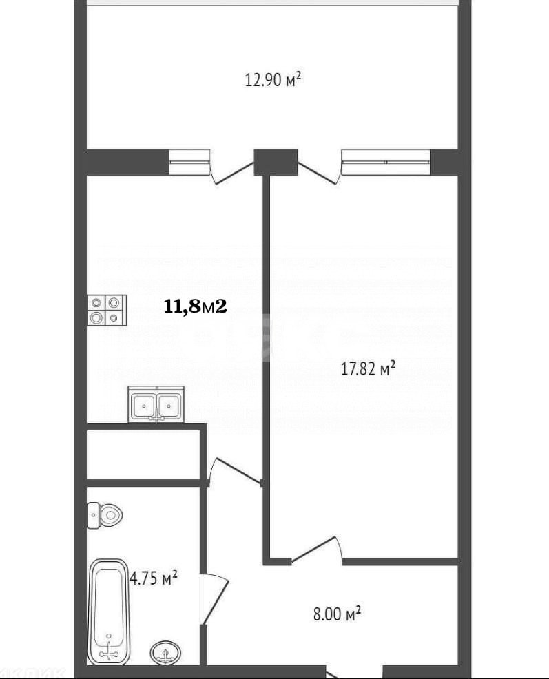 Фото №25: 2-комнатная квартира 55 м² - Анапа, ул. Крепостная, 51к1