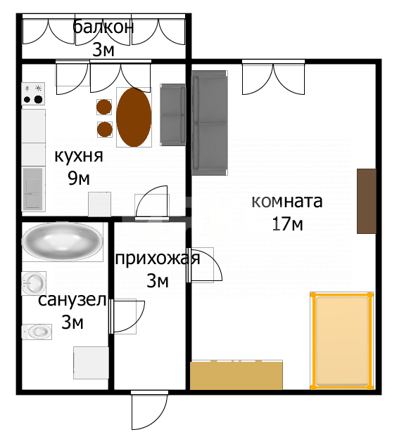Фото №14: 1-комнатная квартира 35 м² - Анапа, мкр. 3А, б-р Евскина, 17