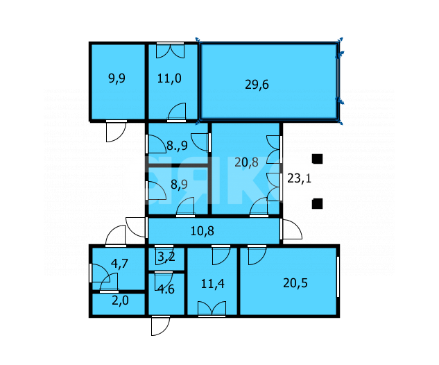 Фото №19: Дом 169 м² + 9.3 сот. - Гостагаевская, ул. Новороссийская, 28А
