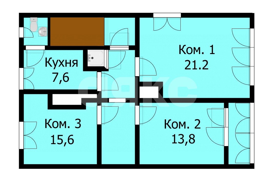 Фото №12: 3-комнатная квартира 70 м² - Сукко, ул. Советская, 81