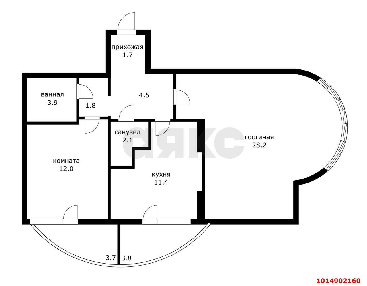 Фото №2: 2-комнатная квартира 64 м² - Сукко, ул. Приморская, 7