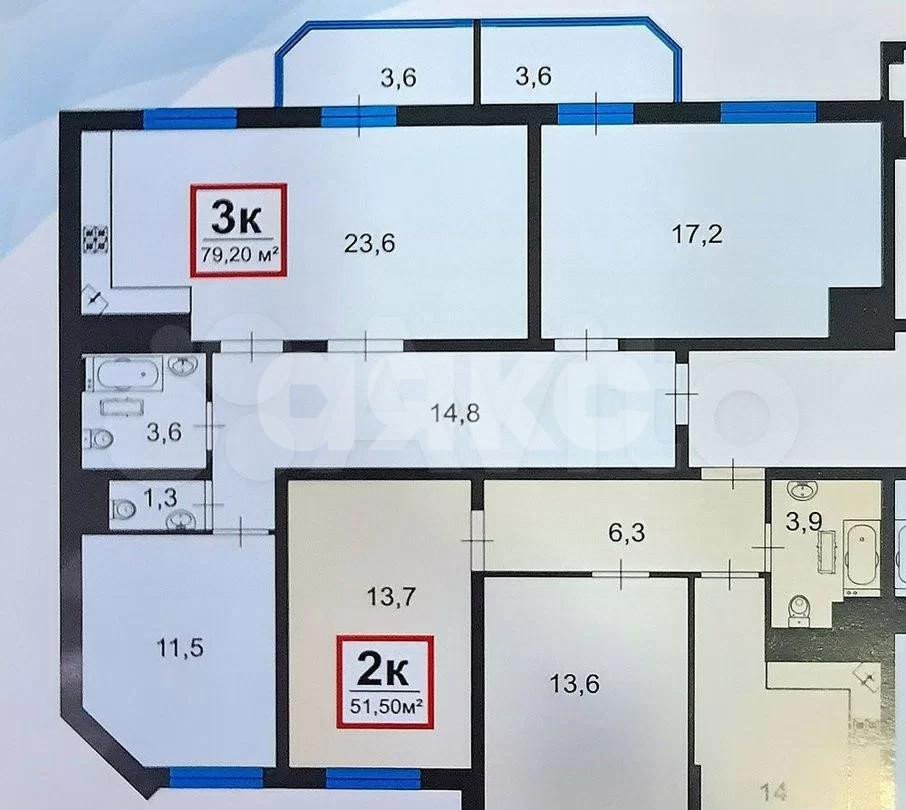 Фото №23: 2-комнатная квартира 79 м² - Анапа, жилой комплекс Чёрное море, Парковый, Парковый, мкр. жилой комплекс Чёрное море, ул. Анапское шоссе, 32к6