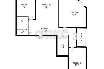Фото №3: 3-комнатная квартира 81 м² - Краснодар, мкр. жилой комплекс Зеленодар, ул. Садовое Кольцо, 13