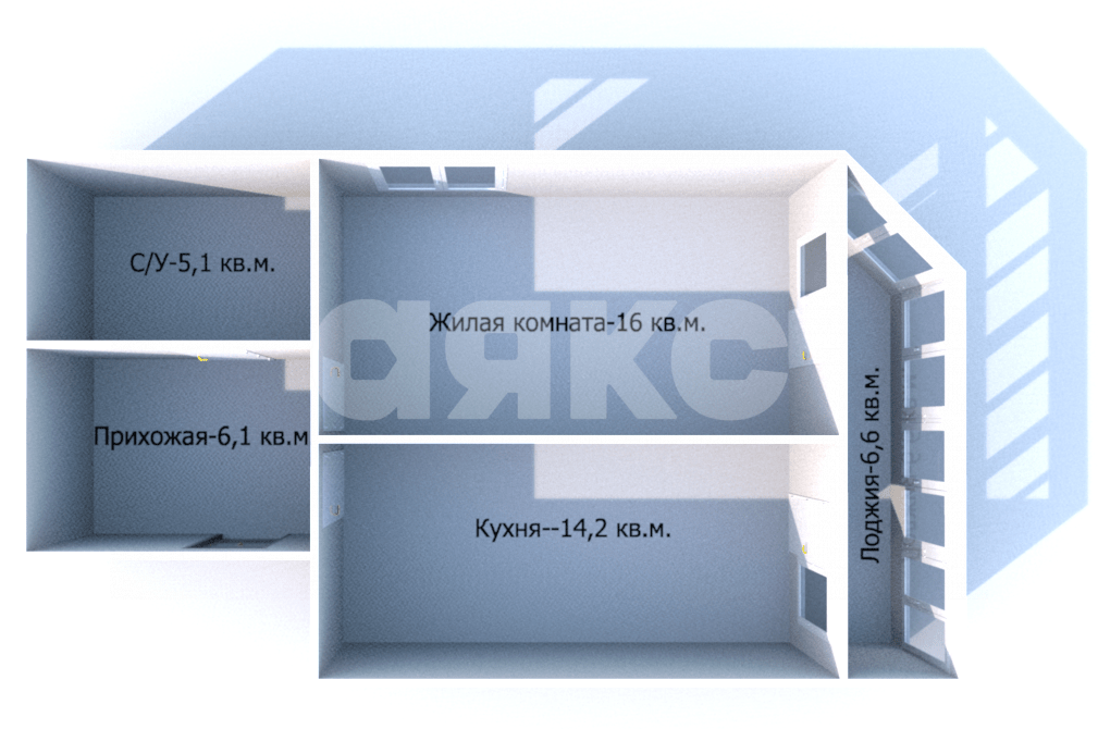 Фото №22: 1-комнатная квартира 48 м² - Анапа, мкр. Алексеевка, ул. Ленинградская, 76