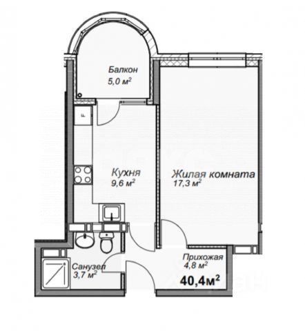 Фото №13: 1-комнатная квартира 40 м² - Анапа, мкр. жилой комплекс Кавказ, ул. Верхняя дорога, 151к4