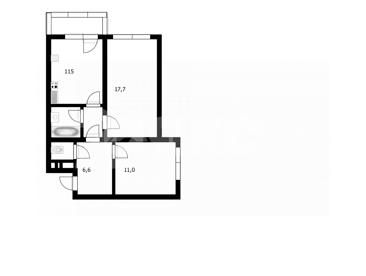 Фото №11: 2-комнатная квартира 67 м² - Анапа, Горгиппия, мкр. ЖК Горгиппия Морская, ул. Ленина, 233