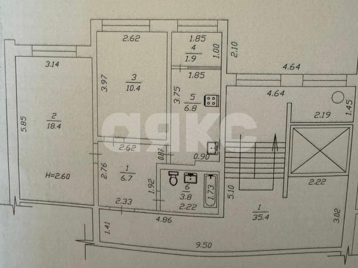 Фото №11: 2-комнатная квартира 48 м² - Анапа, мкр. 3А, ул. Ленина, 169