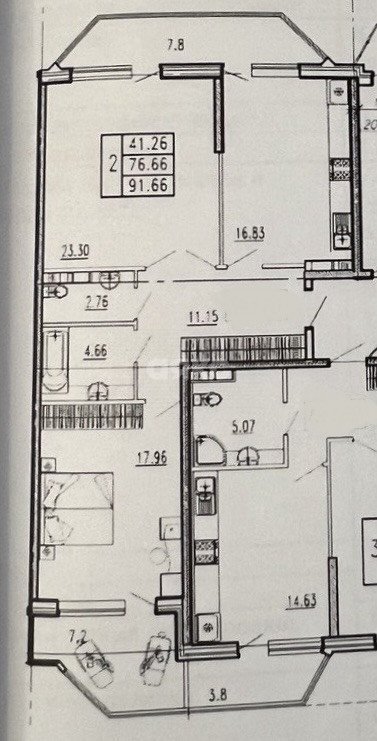 Фото №27: 2-комнатная квартира 96 м² - Анапа, жилой комплекс Консул, мкр. жилой комплекс Консул, ул. Шевченко, 3