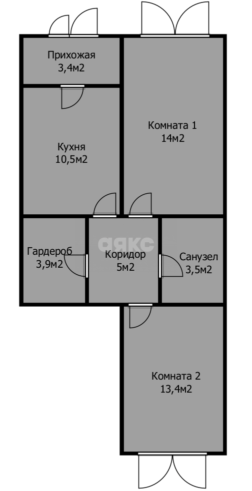 Фото №33: 2-комнатная квартира 52 м² - Сукко, мкр. жилой комплекс Холидей Хаус, ул. Мирная, 11к3