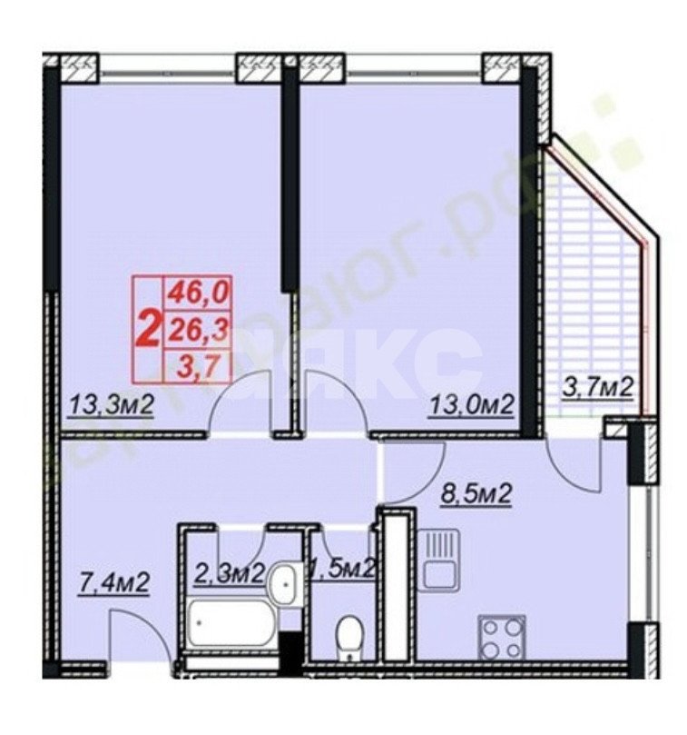 Фото №17: 2-комнатная квартира 50 м² - Анапа, жилой комплекс Лазурный, Алексеевка, Алексеевка, мкр. жилой комплекс Лазурный, ул. Крестьянская, 27к2