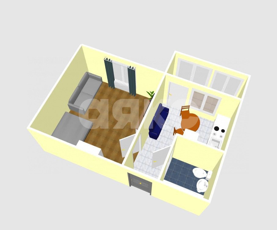 Фото №5: 1-комнатная квартира 34 м² - Анапа, Горгиппия, мкр. жилой комплекс Горгиппия, ул. Ленина, 196