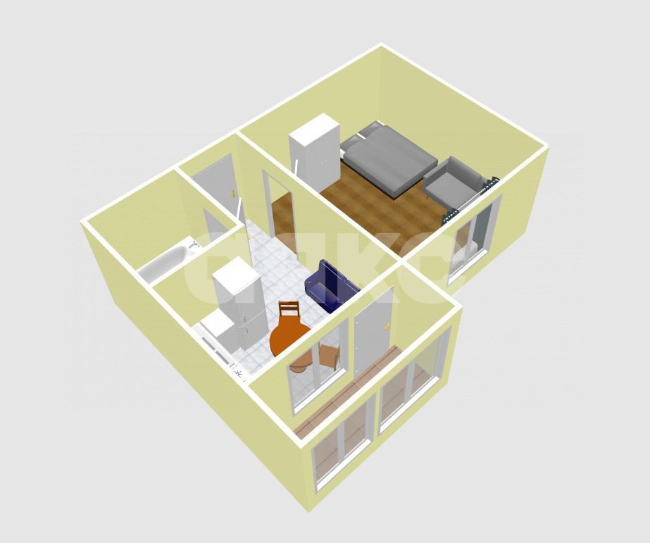 Фото №6: 1-комнатная квартира 34 м² - Анапа, Горгиппия, мкр. жилой комплекс Горгиппия, ул. Ленина, 196