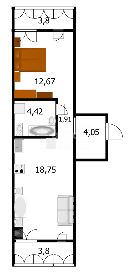 Фото №23: 1-комнатная квартира 41 м² - Анапа, ЖК Горгиппия Морская, жилой комплекс Горгиппия Морская, Горгиппия, Горгиппия, мкр. жилой комплекс Горгиппия Морская, ул. Адмирала Пустошкина, 16