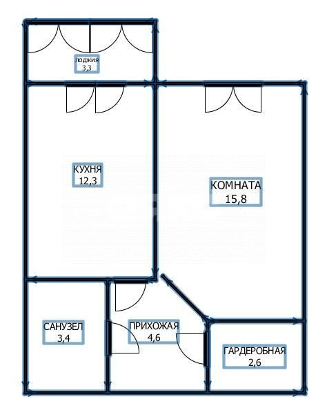 Фото №24: 1-комнатная квартира 42 м² - Анапа, 3Б, мкр. жилой комплекс Горизонт, ул. Ленина, 173Ак2