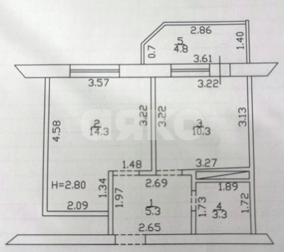 Фото №13: 1-комнатная квартира 38 м² - Анапа, мкр. 3Б, ул. Владимирская, 144