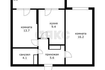 Фото №4: 2-комнатная квартира 51 м² - Краснодар, мкр. жилой комплекс Свобода, ул. Домбайская, 55к6
